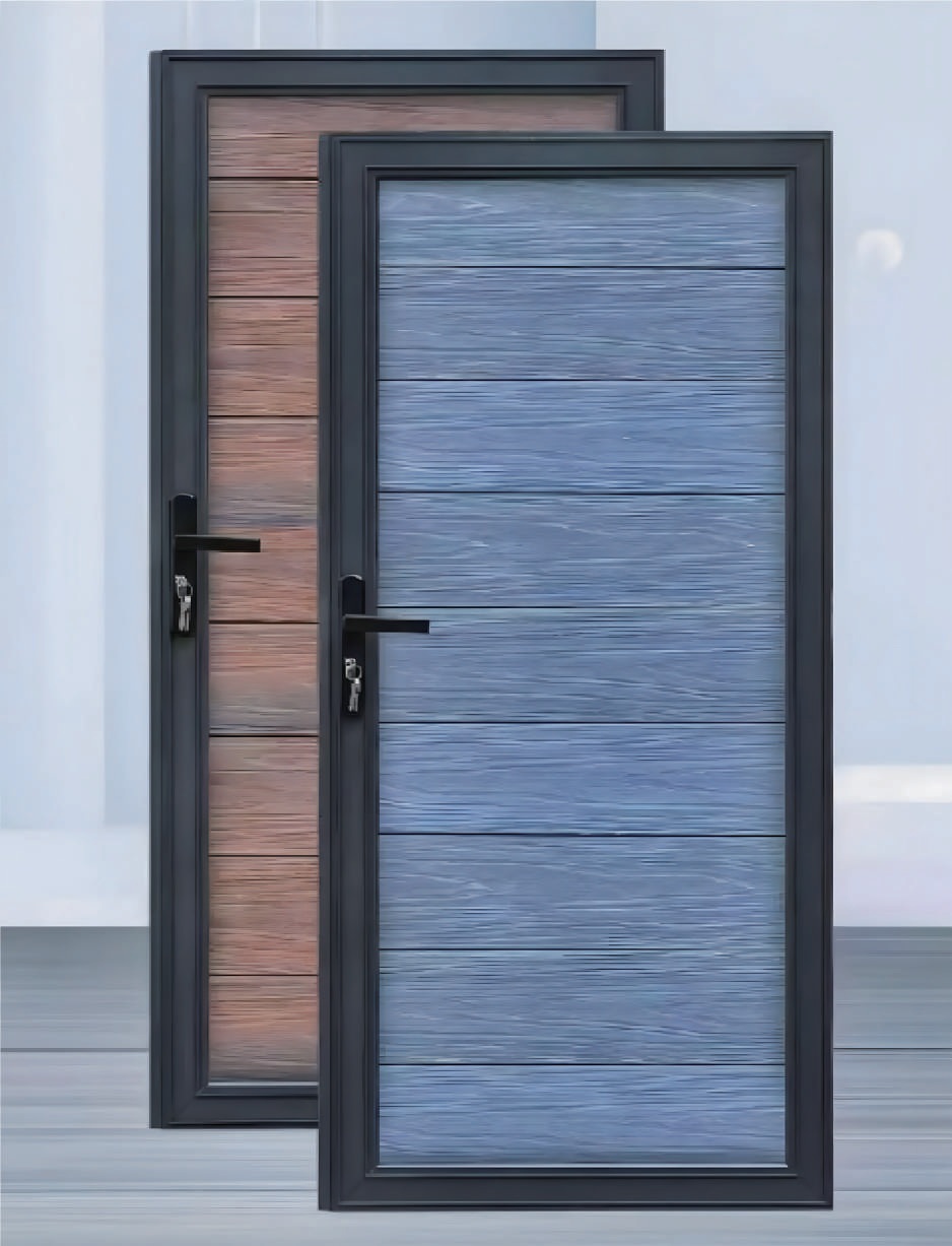 Single composite pedestrian gate finish examples